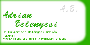 adrian belenyesi business card