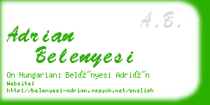 adrian belenyesi business card